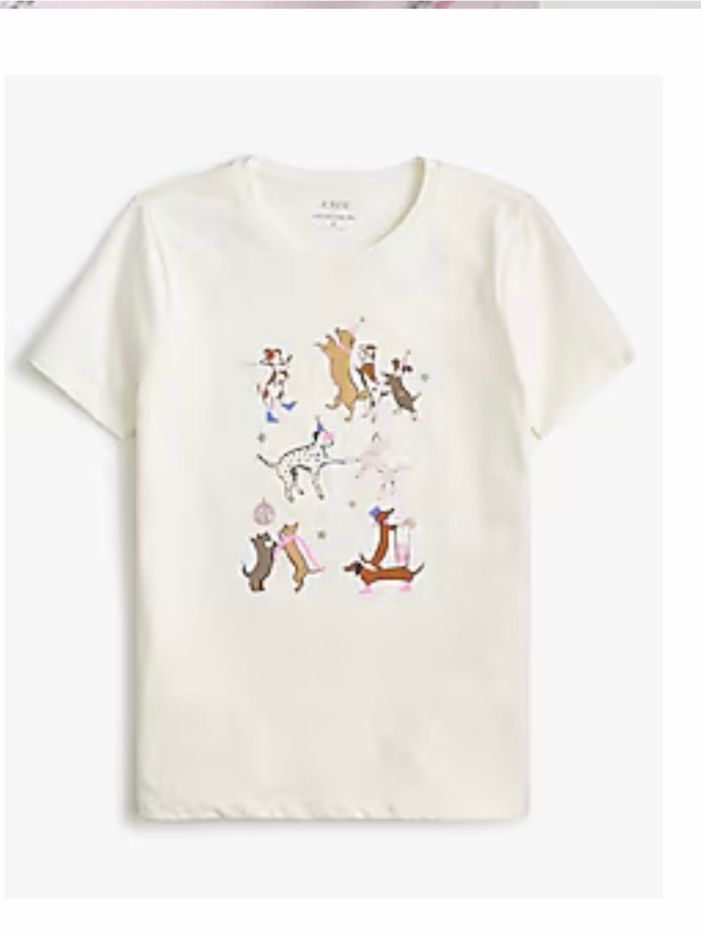 J. Crew Party Dogs Print Size M 💯% Cotton - Picture 5 of 10